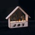 WOODEN HOUSES 6 LED ΛΑΜΠΑΚΙΑ ΜΠΑΤΑΡΙΑ ΓΚΡΙ ΞΥΛΟ ΘΕΡΜΟ ΛΕΥΚΟ IP20 27.8x6.5x24.5cm | Aca | XWHOMEA3A